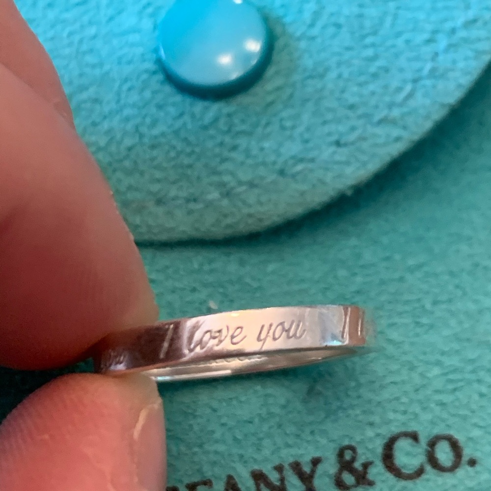 Authentic Tiffany & Co. “I love you” band ring